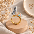 Anillo Lobo Zircón de Cristal.