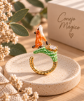 Anillo Zorro Zircón de Cristal
