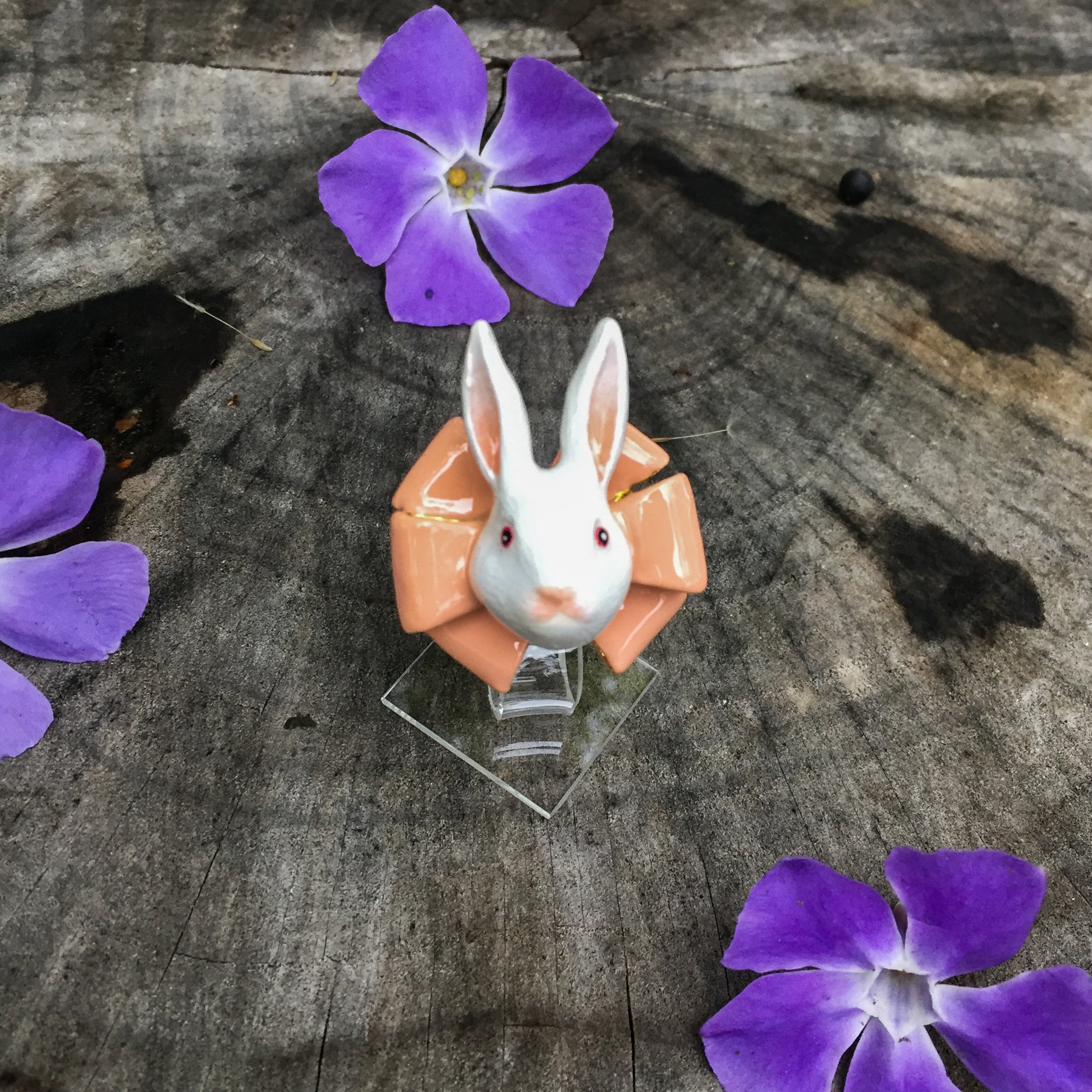 Anillo Conejo Rosetón Rosado