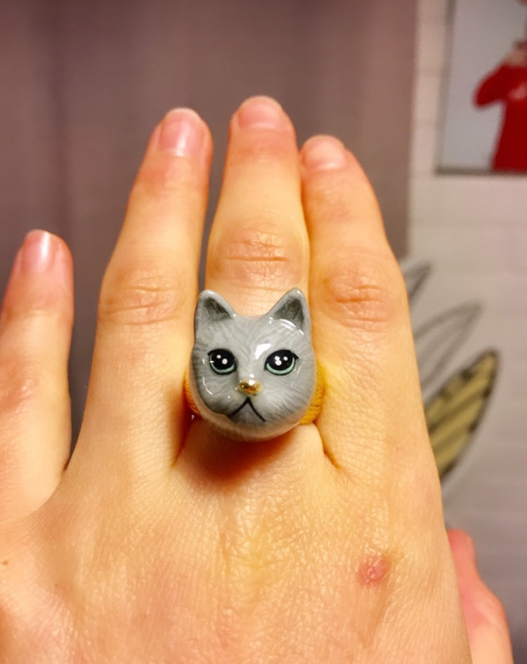 Anillo Gato Gris