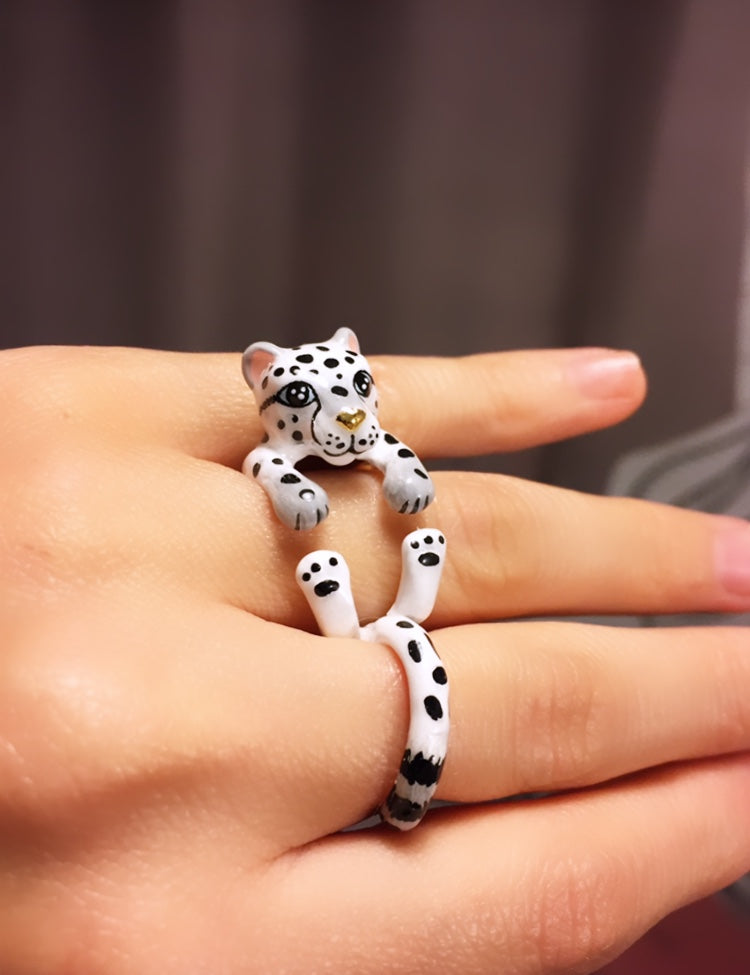 Anillo Leopardo Blanco