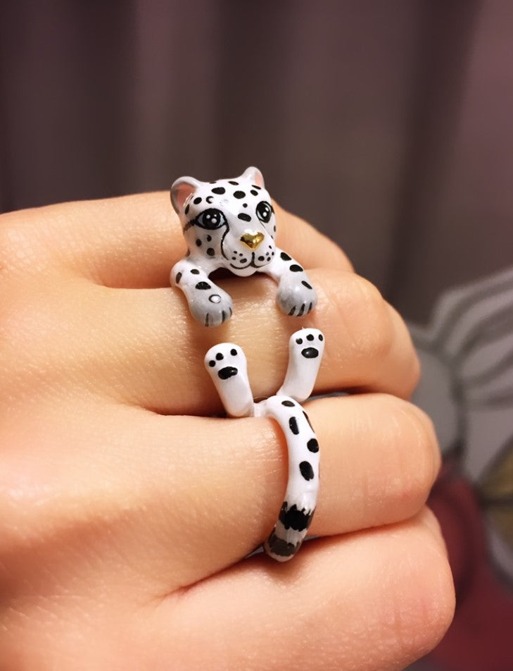 Anillo Leopardo Blanco