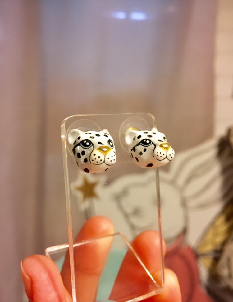 Aros Leopardo Blanco