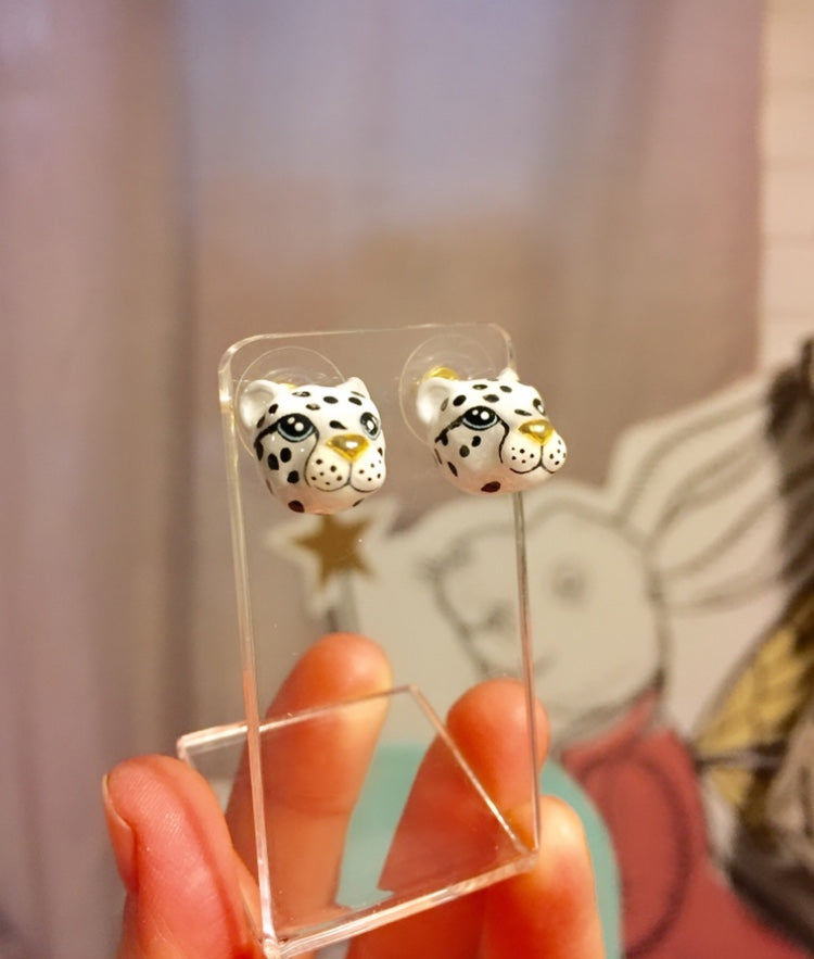 Aros Leopardo Blanco