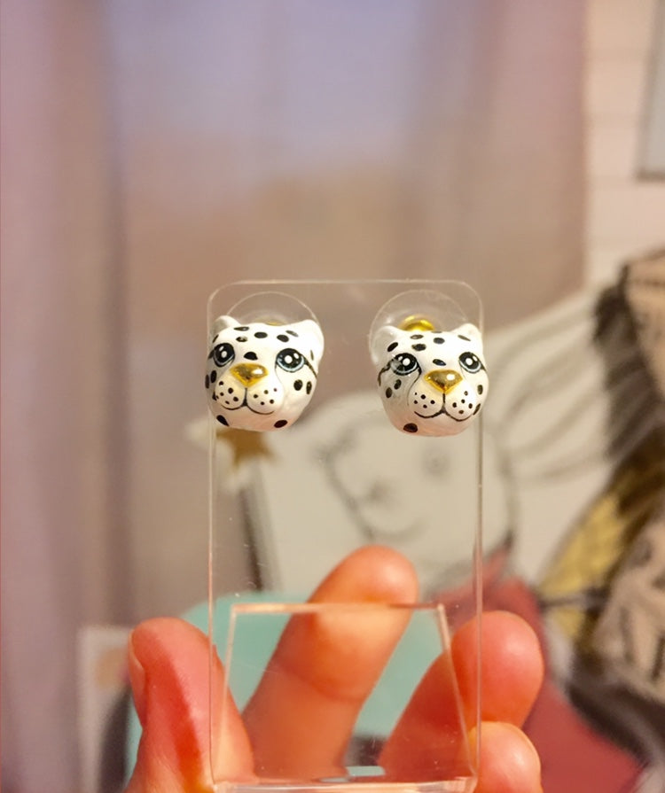 Aros Leopardo Blanco