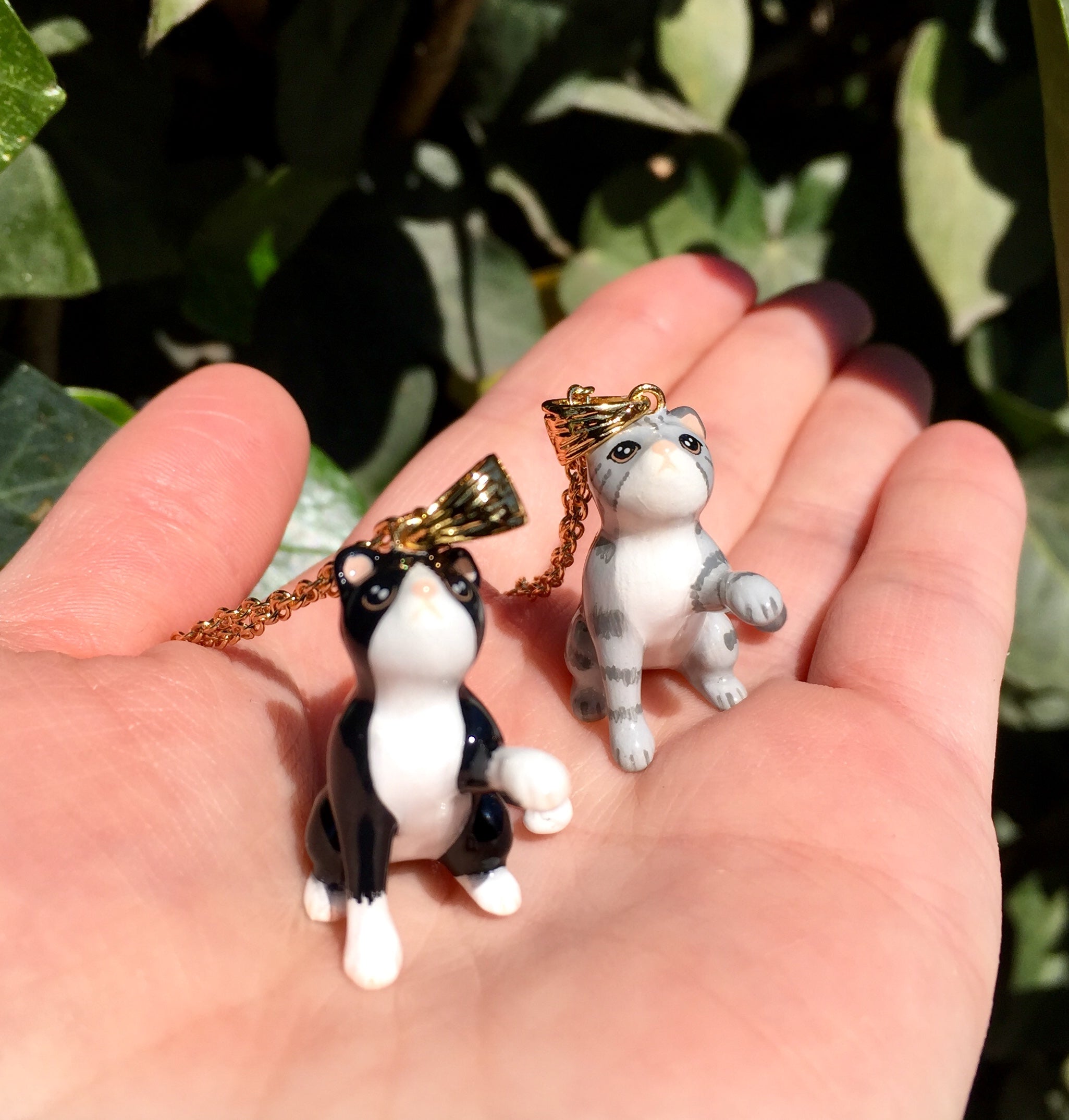 Colgante Gatitos, Blanco, Naranjo y negro