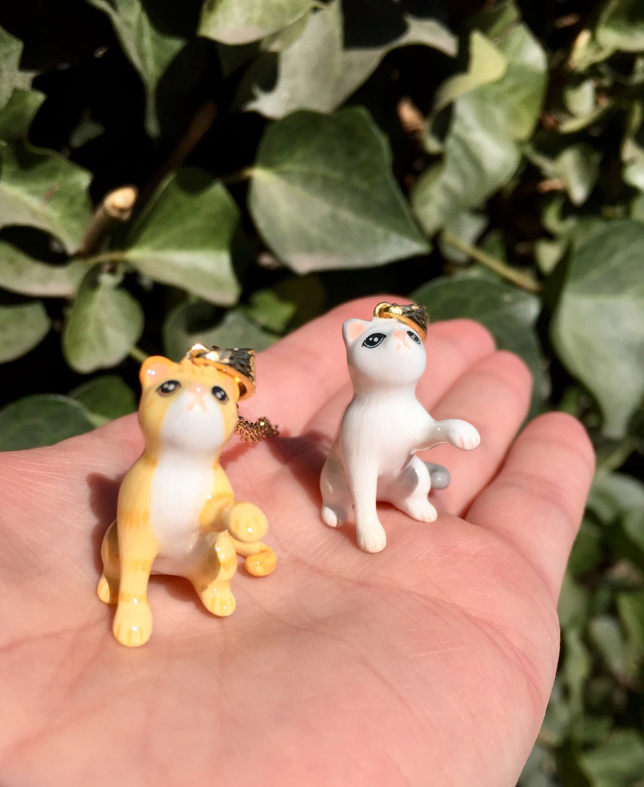 Colgante Gatitos, Blanco, Naranjo y negro