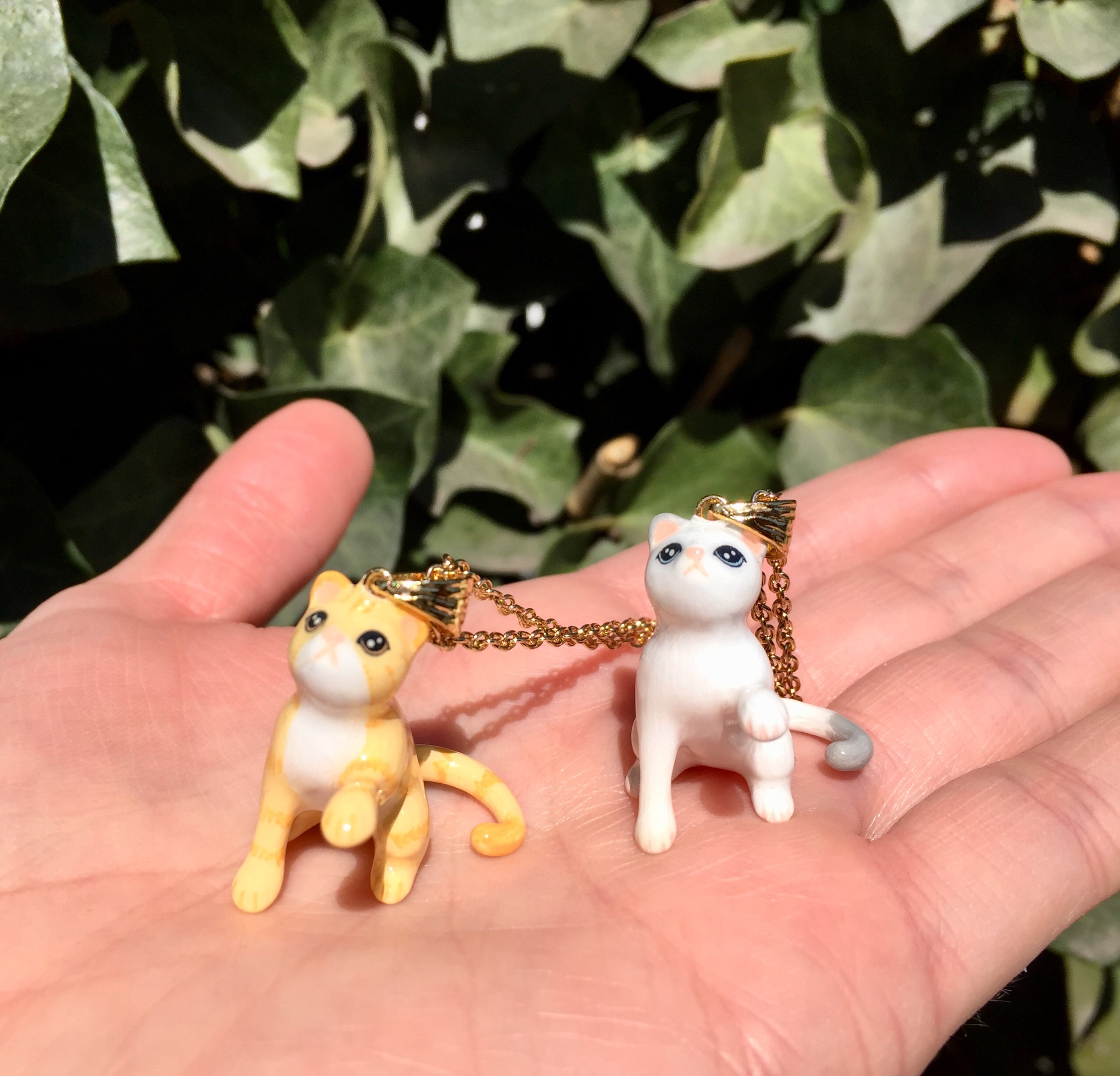 Colgante Gatitos, Blanco, Naranjo y negro